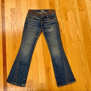 Tag Studded Fit and Flare Jeans ID1009 NWOT